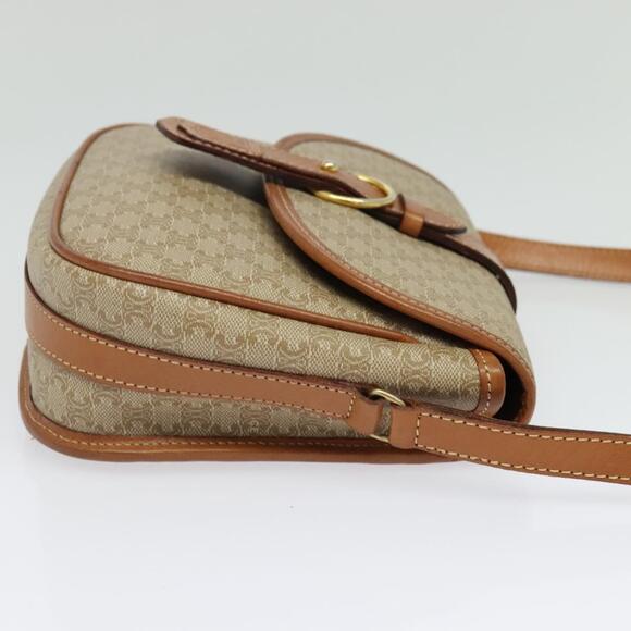 CELINE Macadam Canvas Shoulder Bag Pvc Beige Gold - Picture 5 of 12